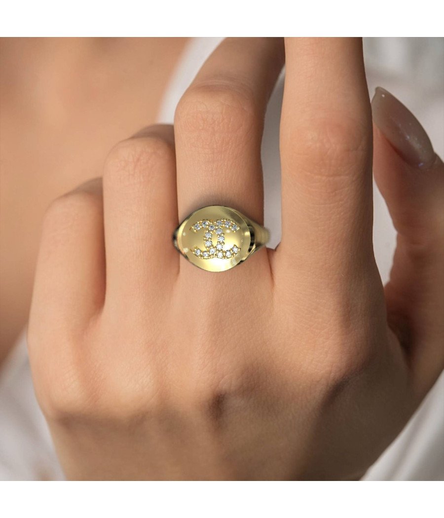 Anillo dedo meñique de plata de ley para mujer - Chunky Little