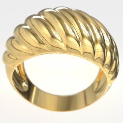 Bezaubernde Frauen Croissant Ring1010K