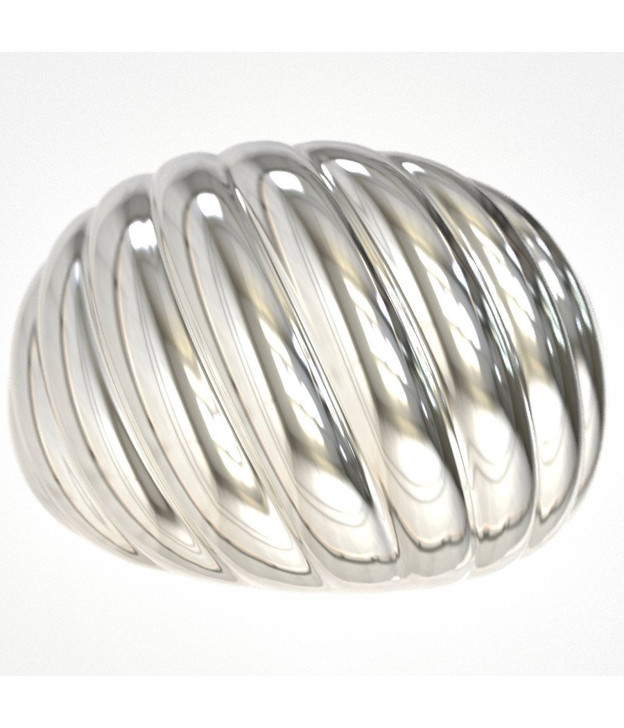 Eleganter Silber Croissant Ring 1010L