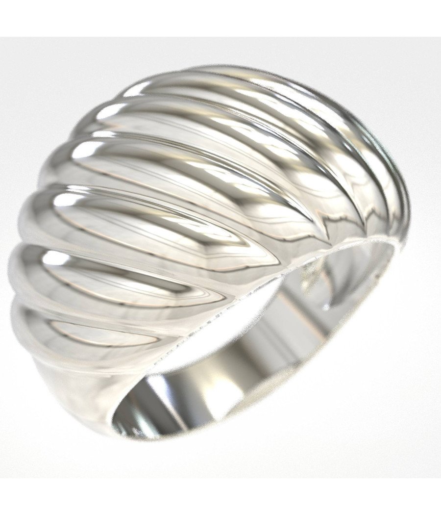 Eleganter Silber Croissant Ring 1010L