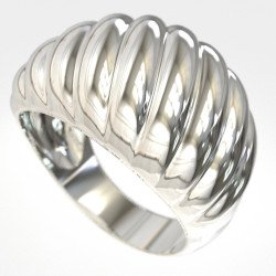 Eleganter Silber Croissant Ring 1010L