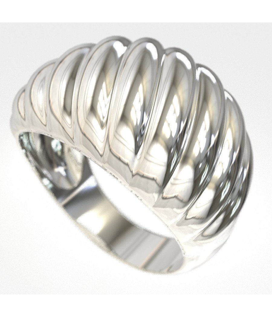 Eleganter Silber Croissant Ring 1010L