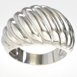 Eleganter Silber Croissant Ring 1010L