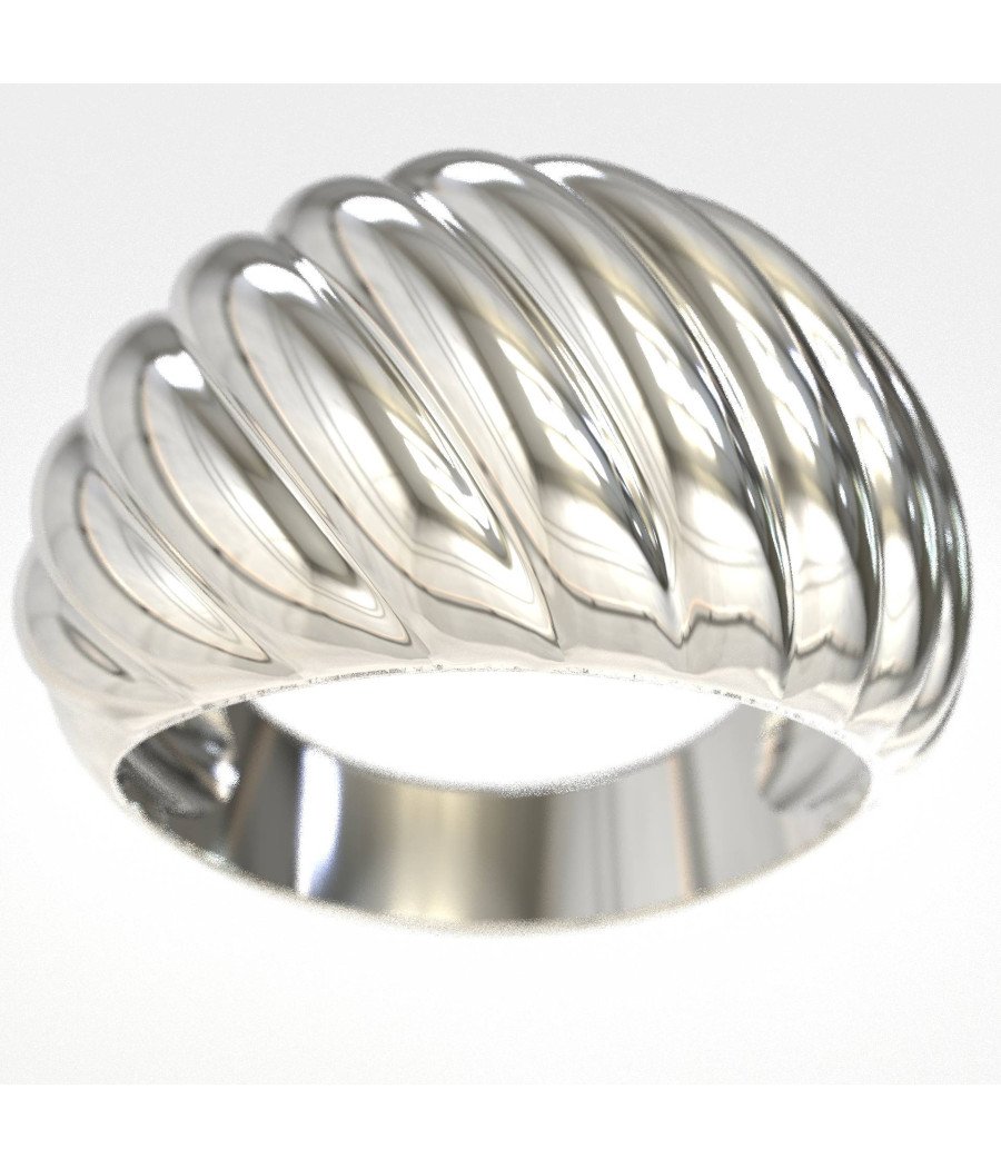 Eleganter Silber Croissant Ring 1010L