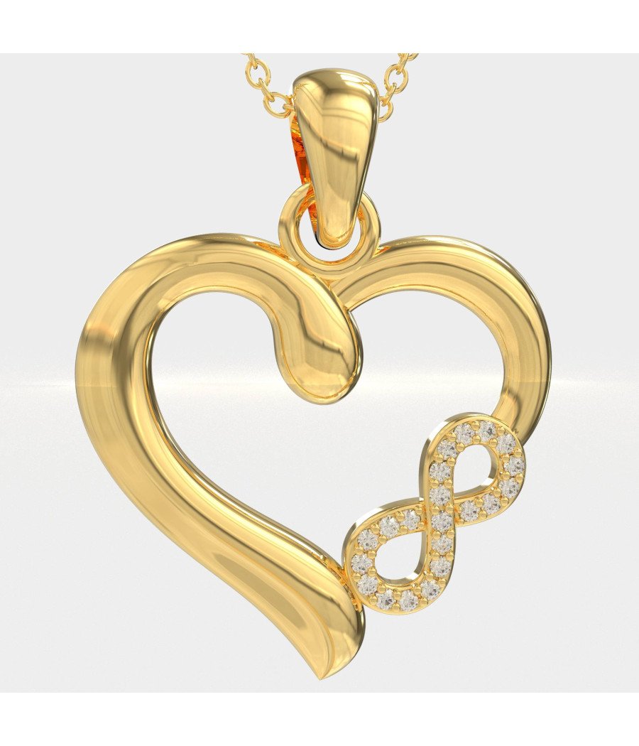 Cadeau romantique pour les amoureux Collier en forme de coeur