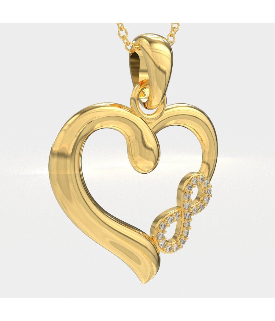 Cadeau romantique pour les amoureux Collier en forme de coeur