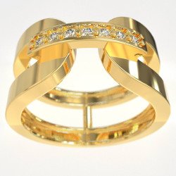 Elegante Anillo Chevalier Mujer Plata 0469K