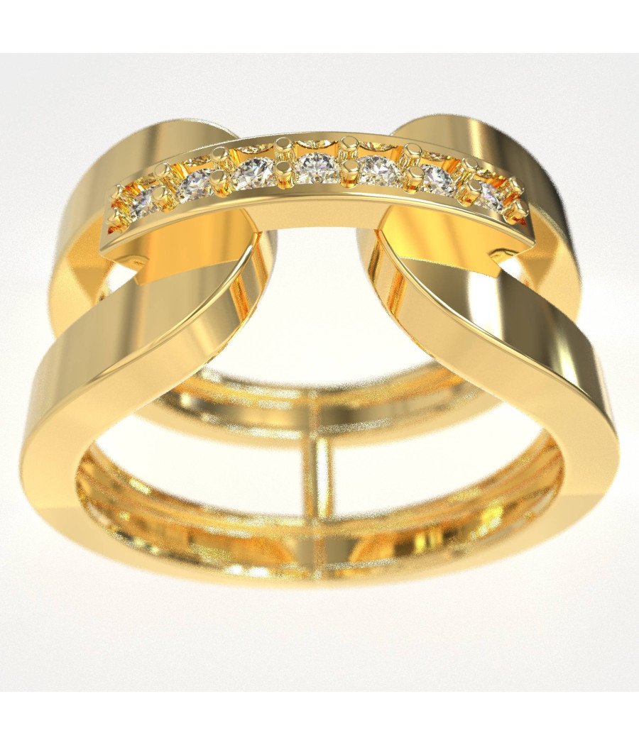 Eleganter Damen Chevalier Ring Silber 0469K