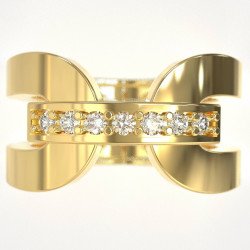 Elegante Anillo Chevalier Mujer Plata 0469K