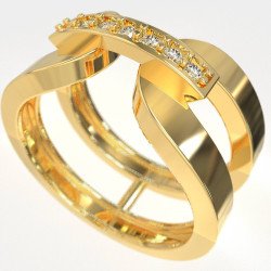 Elegant Women's Chevalier Ring Silver 0469K