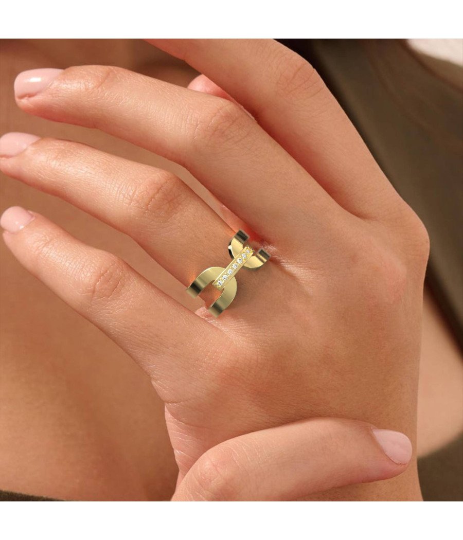 Elegante Anillo Chevalier Mujer Plata 0469K