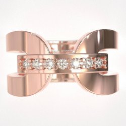 Rose Gold Silber Chevalier Ring 0469R
