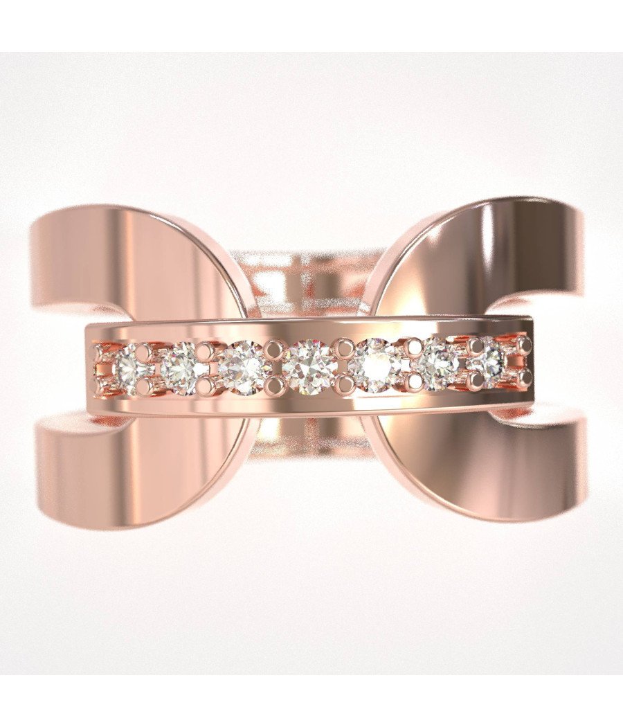 Anillo Chevalier Oro Rosa Plata 0469R