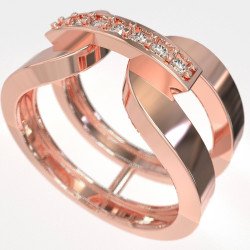 Rose Gold Silber Chevalier Ring 0469R