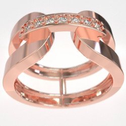 Anillo Chevalier Oro Rosa Plata 0469R
