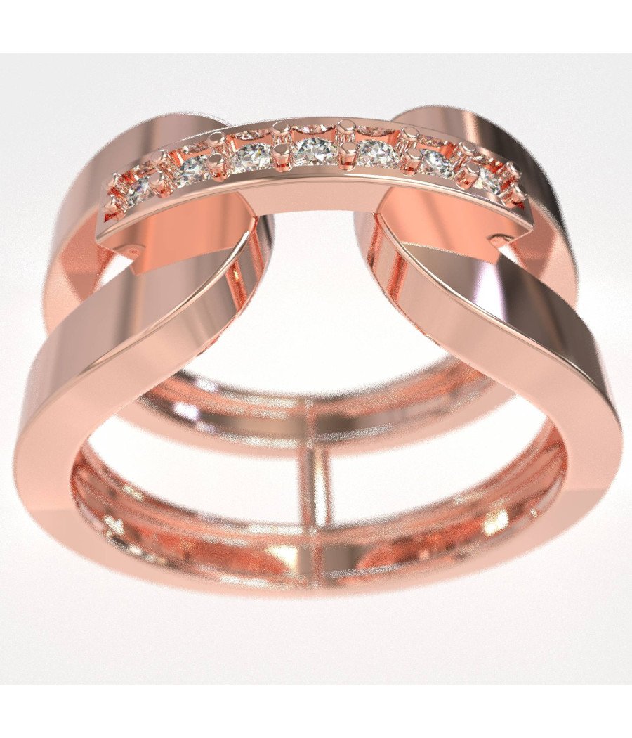 Anillo Chevalier Oro Rosa Plata 0469R