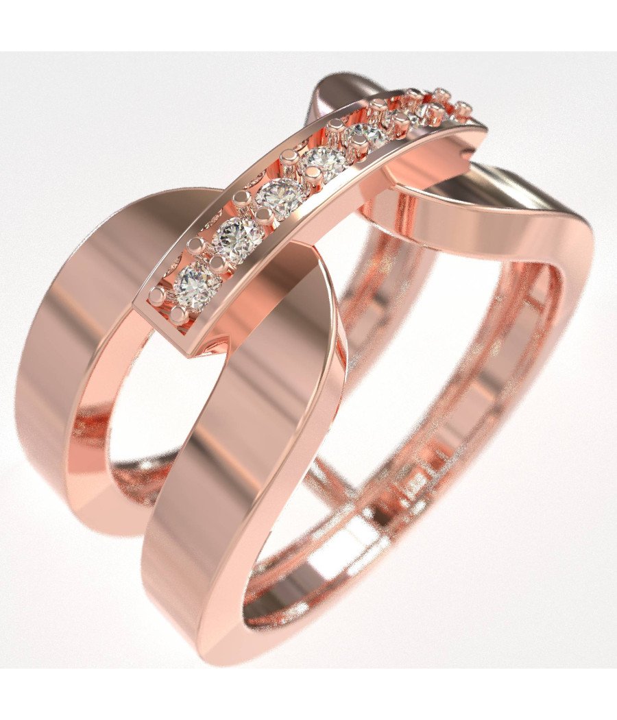 Anillo Chevalier Oro Rosa Plata 0469R