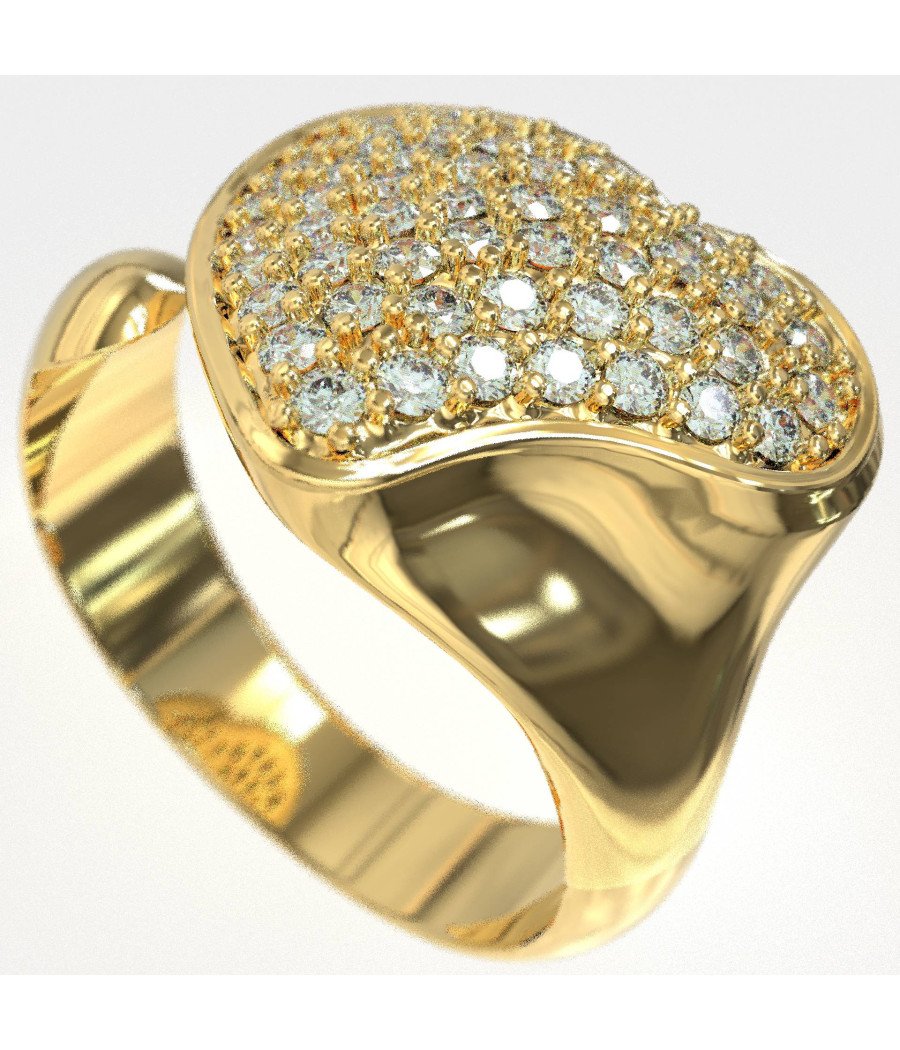 Statement Silver Women's Chevalier Ring 1451K