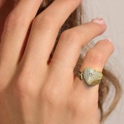 Женское кольцо Шевалье из серебра 1451K
