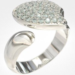 Elegant Women's Silver Chevalier Heart Ring 1451L