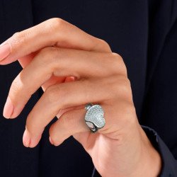 Элегантное женское серебряное кольцо Шевалье Сердце 1451L