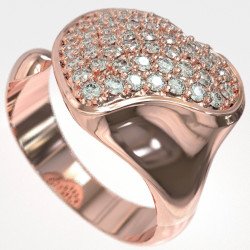 Dazzling Chevalier Heart Ring 1451R