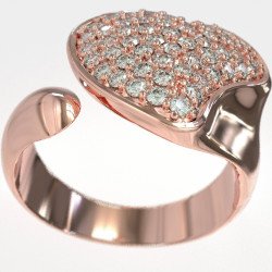 Dazzling Chevalier Heart Ring 1451R