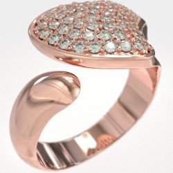 Dazzling Chevalier Heart Ring 1451R