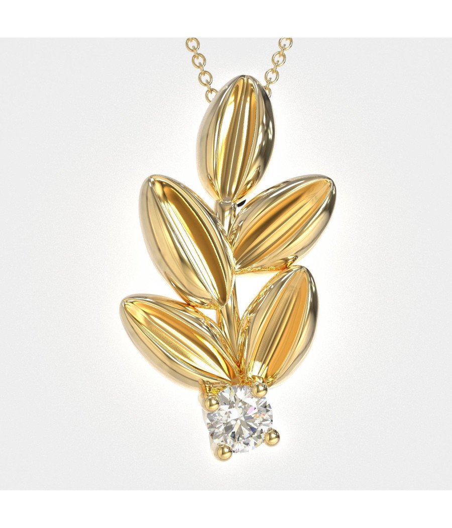 Mediterranean Muse Gold Olive Charm 0909K