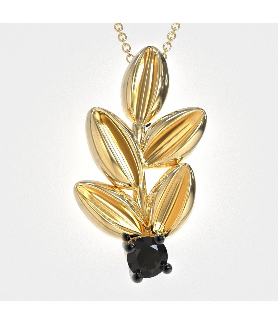 Mediterranean Muse Gold Olive Charm 0909K