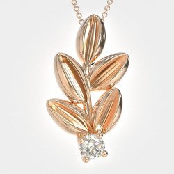 Collier à breloques romantique avec pendentif en forme d'olive