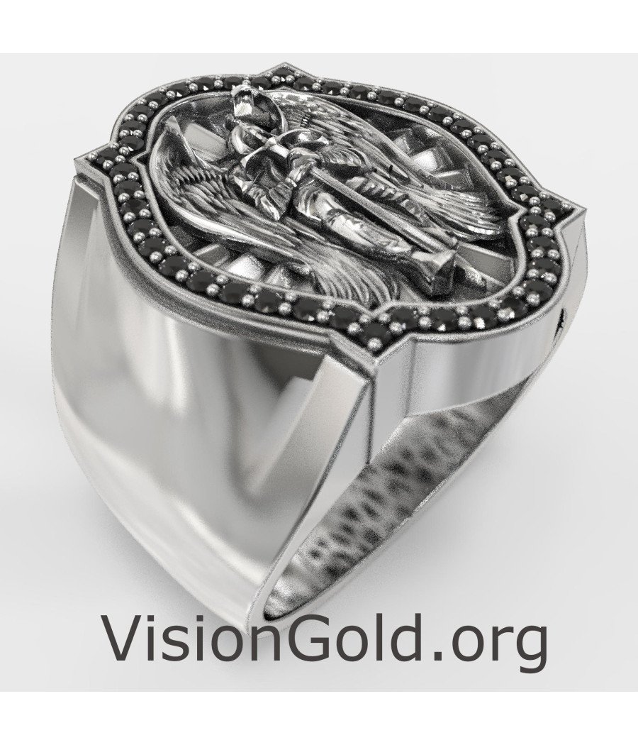 Saint Michael Christian Signet Ring 0880 Saint Michael Christian Signet Ring 0880