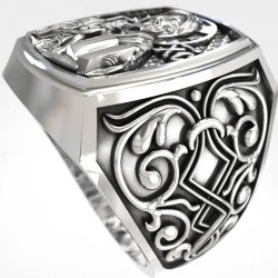 Signet bague Jésus Christ Amulette de la foi et de l'amour 0204