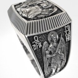 Religious Saint Michael the Archangel Signet Ring 0528