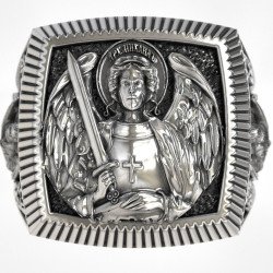 Religious Saint Michael the Archangel Signet Ring 0528