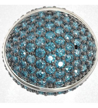 Bague en argent sterling avec zircon à la mode 0338MP
