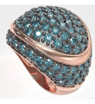 Mode Bold Zirkon Sterling Silber Ring 0338MP