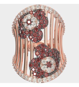 Elegance Silver Women's Flower Ring 0191KP