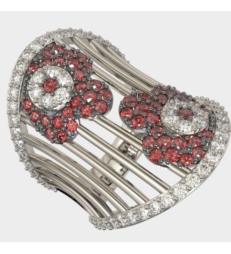 Elegance Silver Women's Flower Ring 0191KP