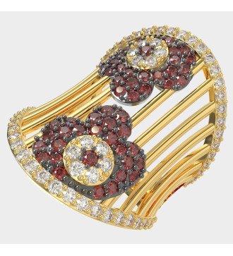Elegance Silver Women's Flower Ring 0191KP