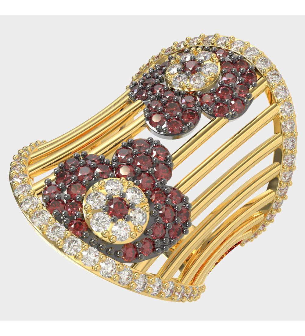 Elegance Silver Women's Flower Ring 0191KP