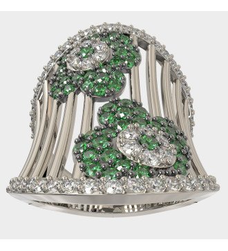 Elegante Anillo Para Mujer Con Piedras Verdes 0191PP
