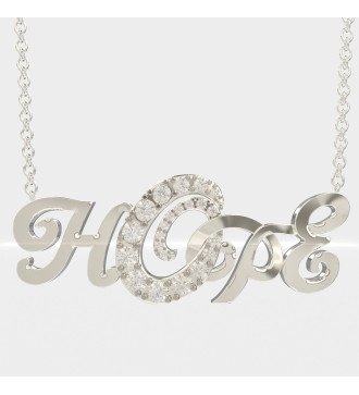 Κομψό Καλλιγραφικό Κολιέ Ονομα Hope 0508