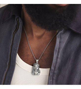 Christian Silver Pendant Jesus Christ 0534L
