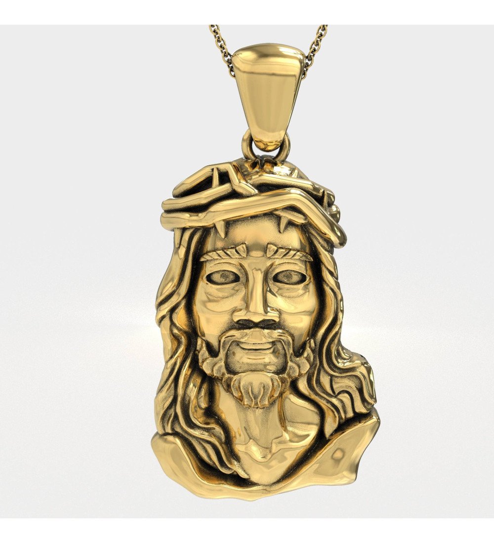 Christliches Silber Amulett Anhänger Jesus 0534K