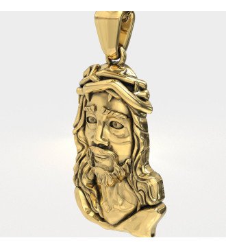 Colgante Amuleto Cristiano de Plata Jesús 0534K