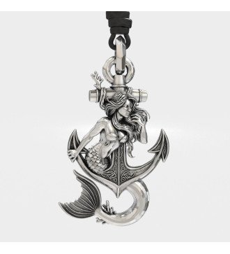 Pendentif Ancre de sirène en argent 0532