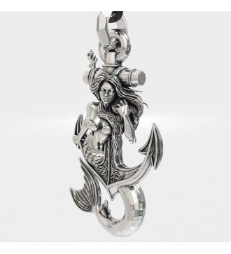 Pendentif Ancre de sirène en argent 0532