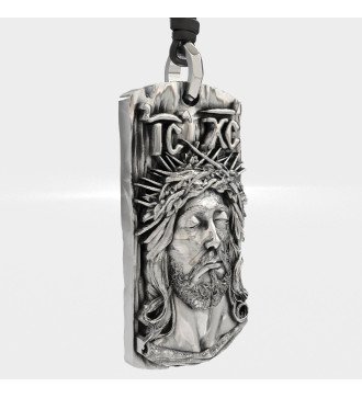 Vintage Herren Silber Anhänger IC XC Jesus 0540L