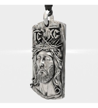 Vintage Herren Silber Anhänger IC XC Jesus 0540L